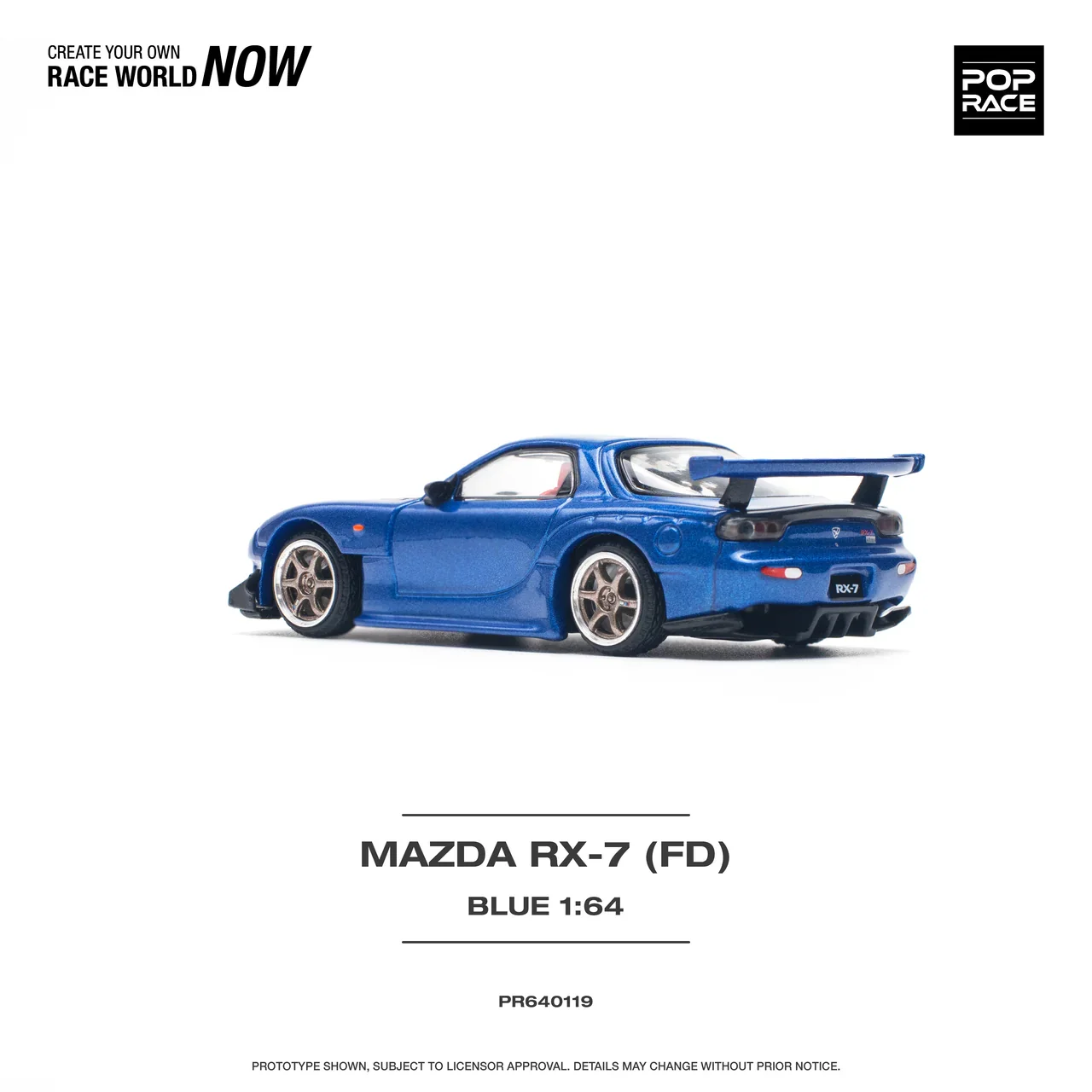 Mazda RX-7 (FD3S) Re-Amemiya Metallic Blue Pop Race 1:64 - Image 10