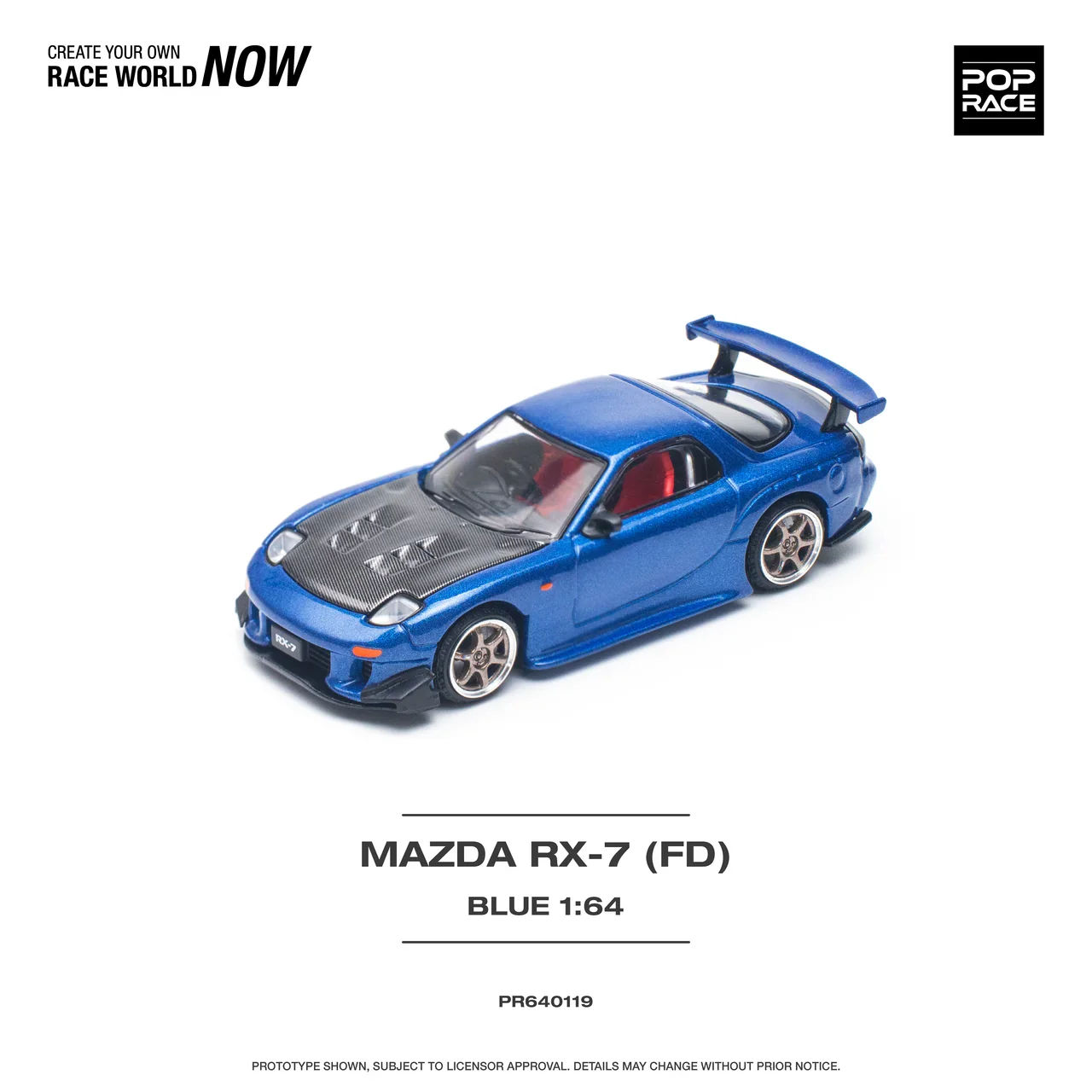Mazda RX-7 (FD3S) Re-Amemiya Metallic Blue Pop Race 1:64 - Image 5