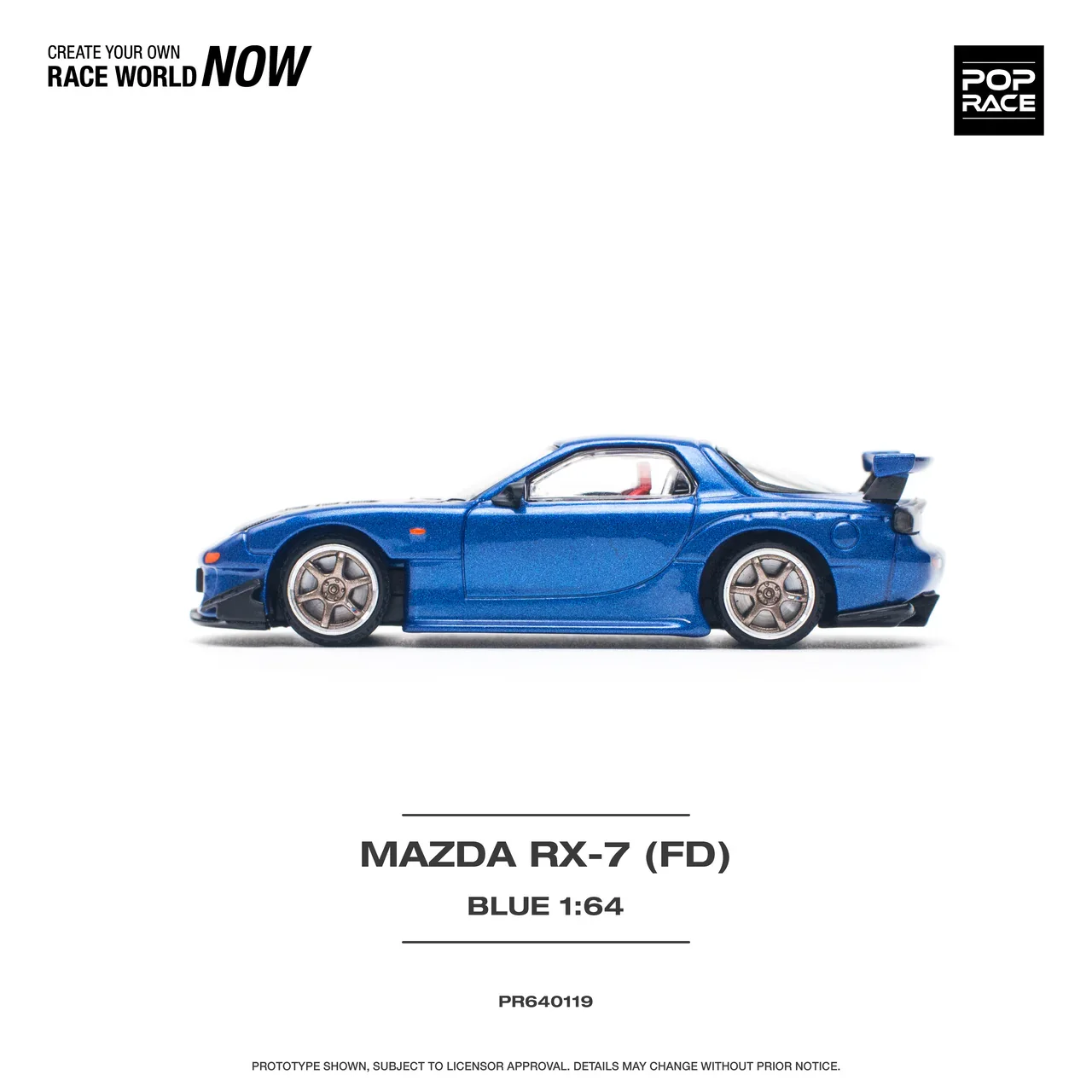 Mazda RX-7 (FD3S) Re-Amemiya Metallic Blue Pop Race 1:64 - Image 7
