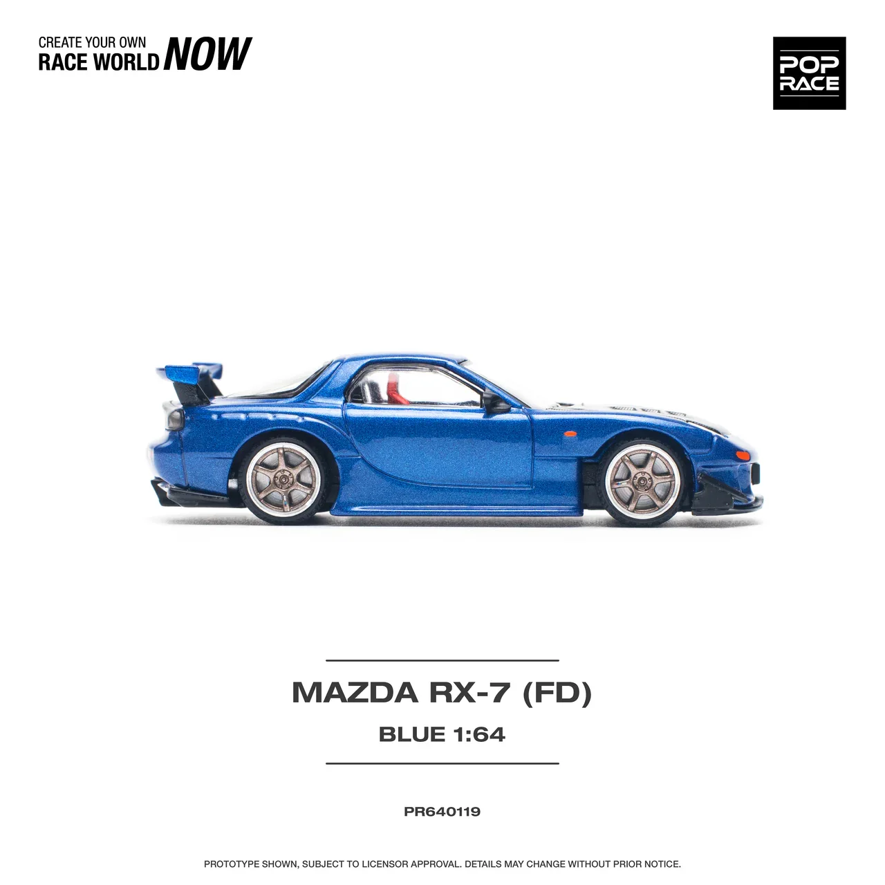 Mazda RX-7 (FD3S) Re-Amemiya Metallic Blue Pop Race 1:64 - Image 8