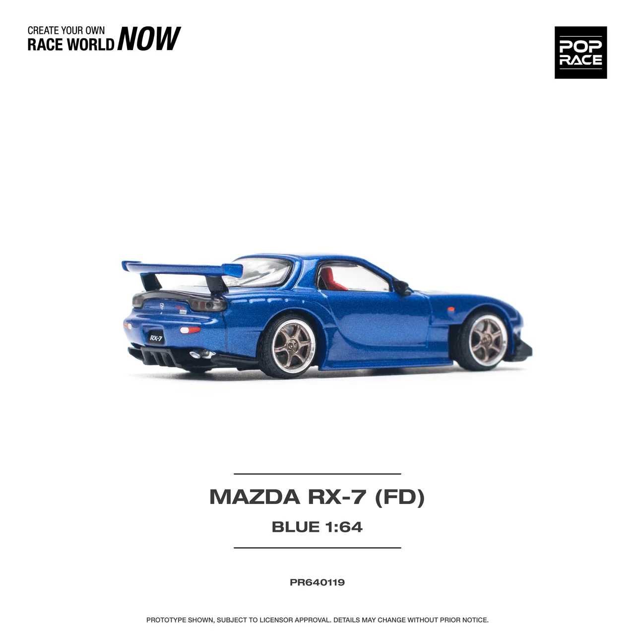 Mazda RX-7 (FD3S) Re-Amemiya Metallic Blue Pop Race 1:64 - Image 9