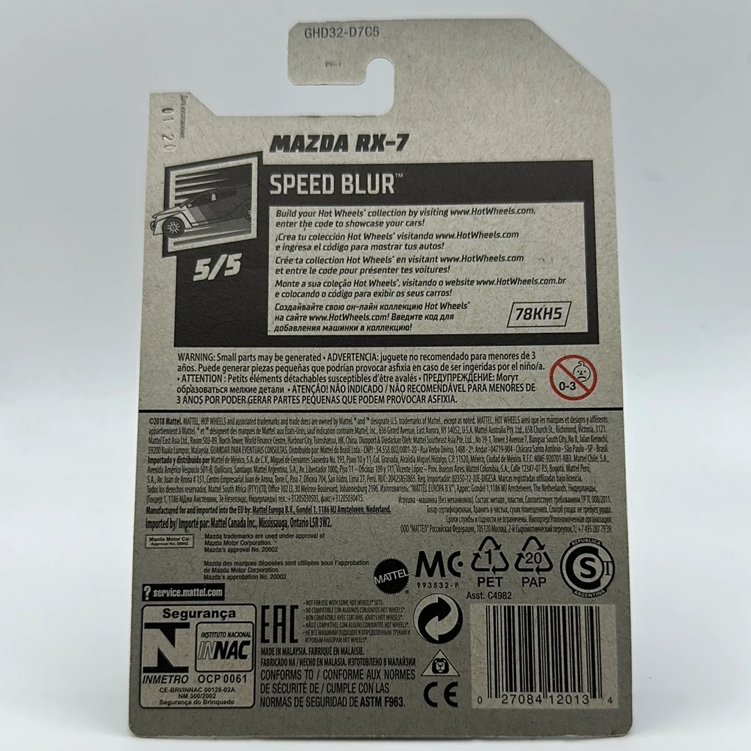 Mazda RX-7 Speed Blur 5/5 Hotwheels Mainline 130/250 - Image 2