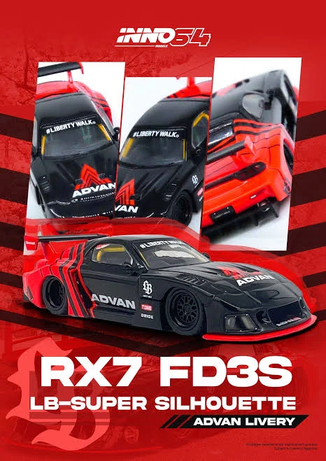 MAZDA RX7 (FD3S) LB-SUPER SILHOUETTE LBWK ADVAN INNO64 - Image 2