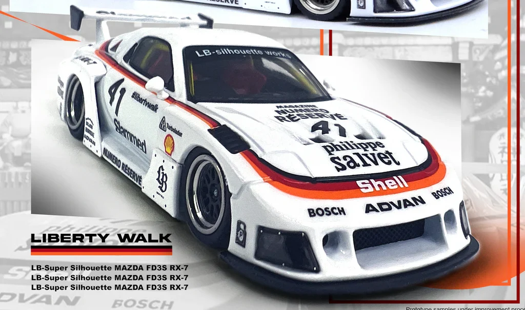 MAZDA RX7 (FD3S) LB-SUPER SILHOUETTE (WHITE) #41 SLAMMED - INNO64 - Image 2