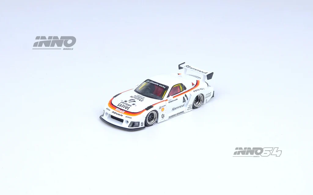 MAZDA RX7 (FD3S) LB-SUPER SILHOUETTE (WHITE) #41 SLAMMED - INNO64 - Image 3
