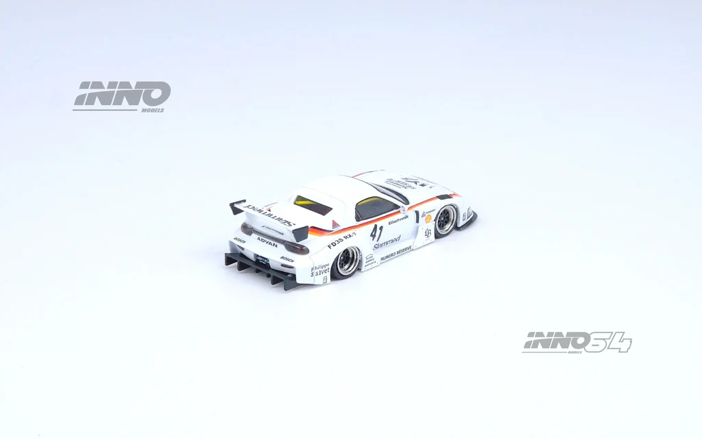 MAZDA RX7 (FD3S) LB-SUPER SILHOUETTE (WHITE) #41 SLAMMED - INNO64 - Image 4