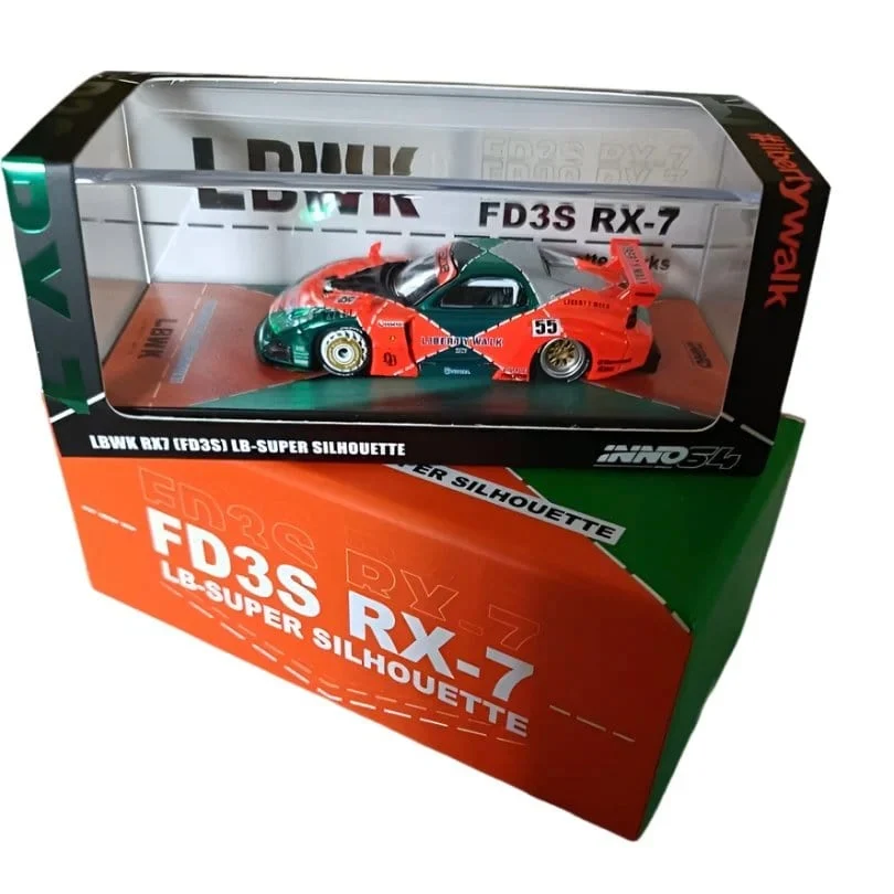 Mazda RX7 FD3S LBWK Super Silhouette MDX Malaysia Diecast Expo 2024 Special Edition Inno64 *CHASE Chrome* - Image 2