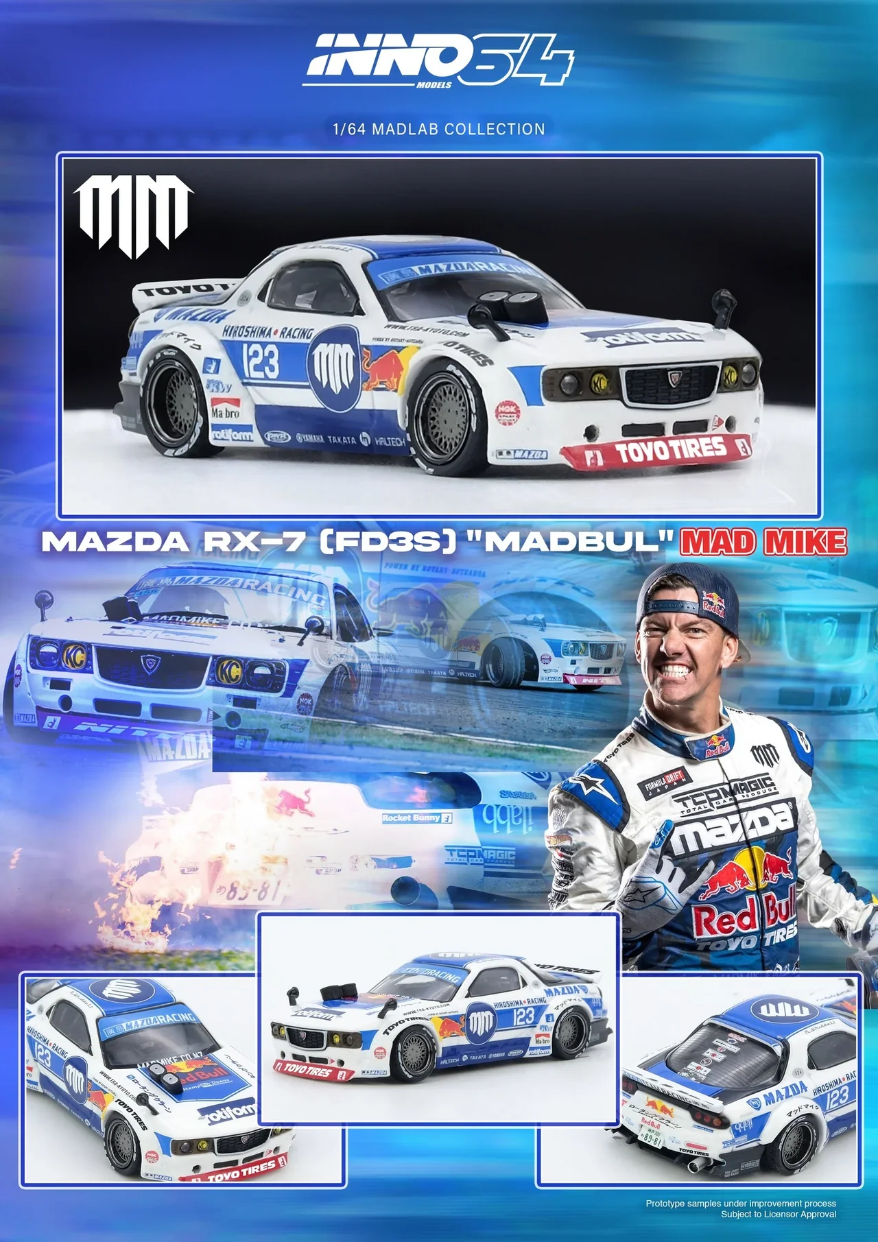 MAZDA RX7 (FD3S) PANDEM - MADLAB MAD MIKE INNO64 1:64 - Image 2
