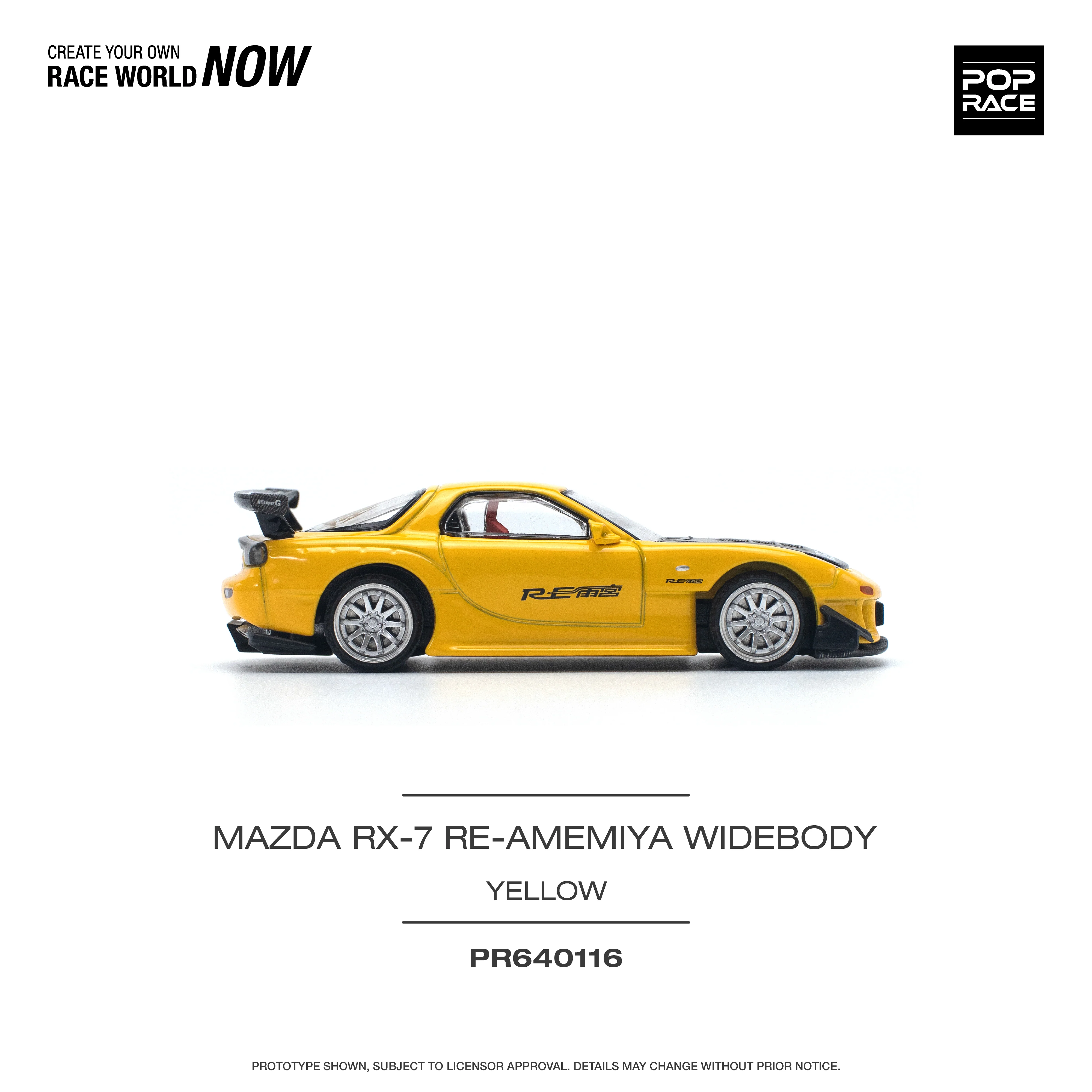 Mazda RX7 Re Amemiya (Yellow) POP RACE 1:64 - Image 2