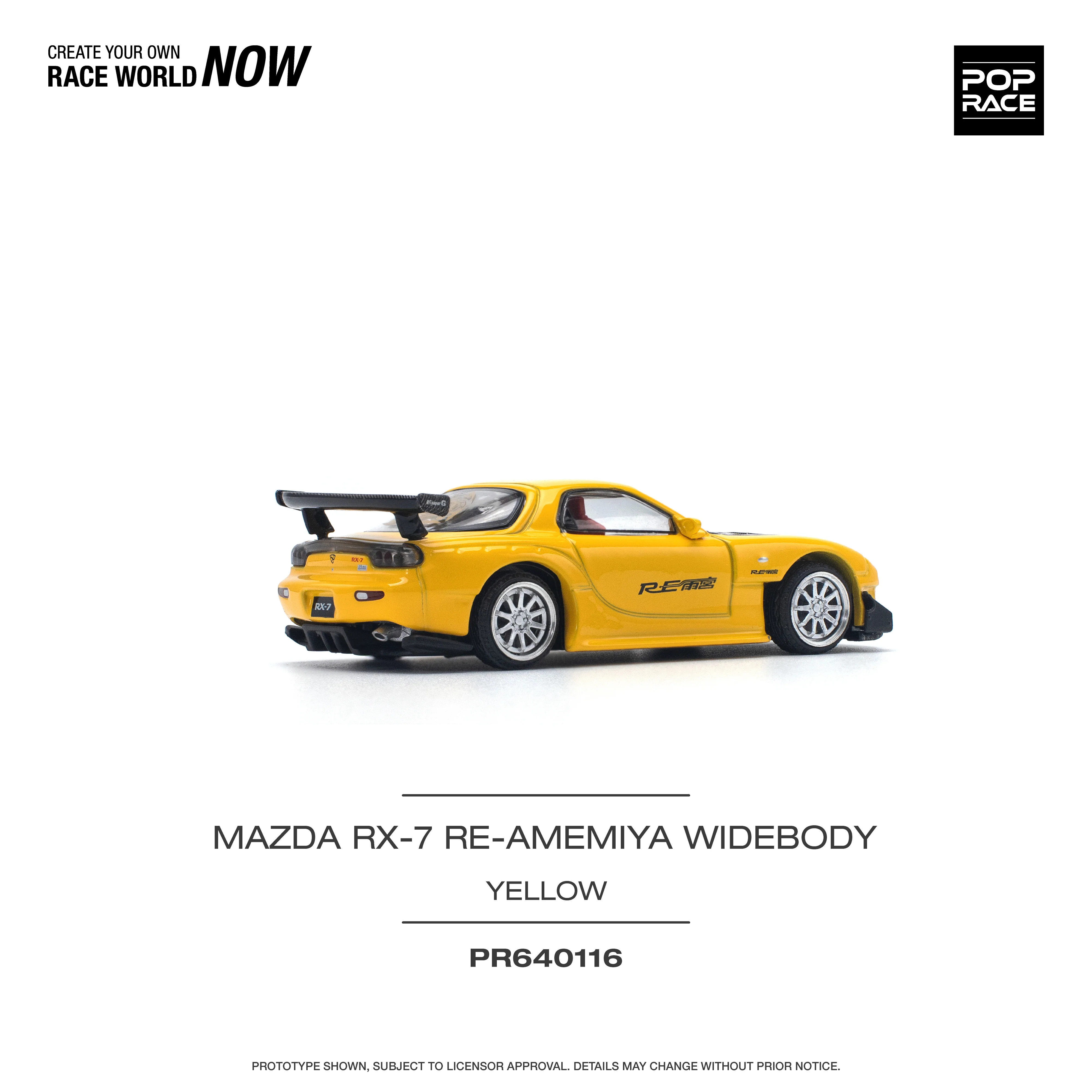 Mazda RX7 Re Amemiya (Yellow) POP RACE 1:64 - Image 3