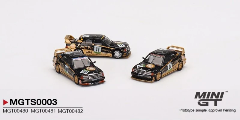 Mercedes-Benz 190E 2.5-16 AMG/Zung Fu 3 Cars Set MiniGT LIMITED 3000pcs - Image 2