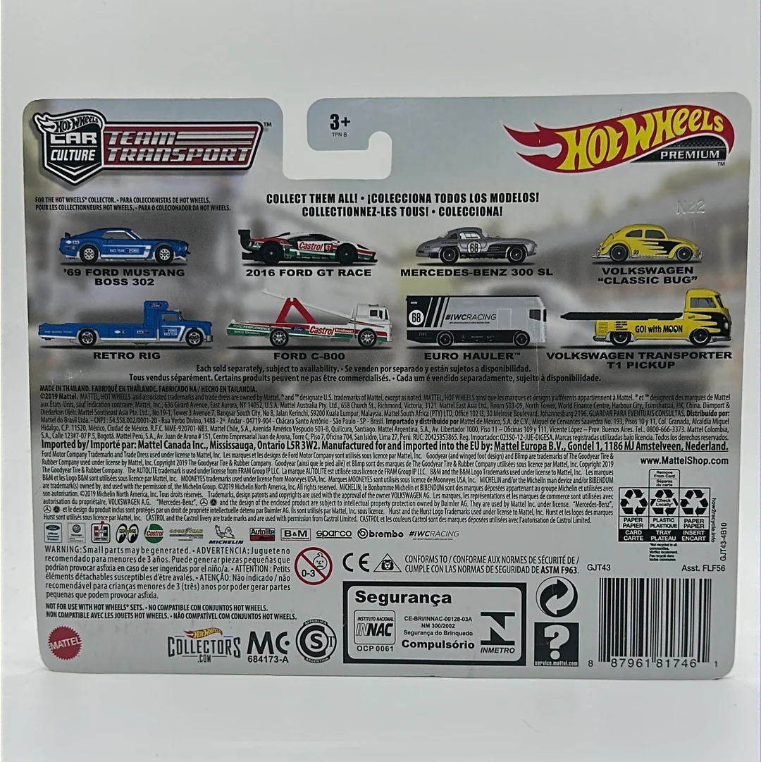 Mercedes-Benz 300 SL Euro Hauler #21 Team Transport Hotwheels Premium *CHECK CONDITION* - Image 2