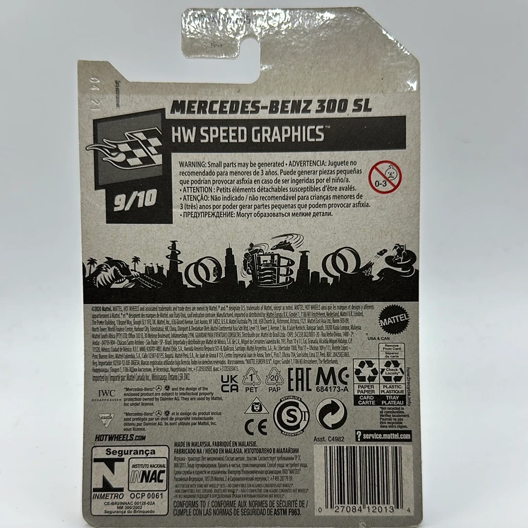 Mercedes-Benz 300 SL HW Speed Graphics 9/10 Hotwheels 196/250 Mainline 1:64 - Image 2