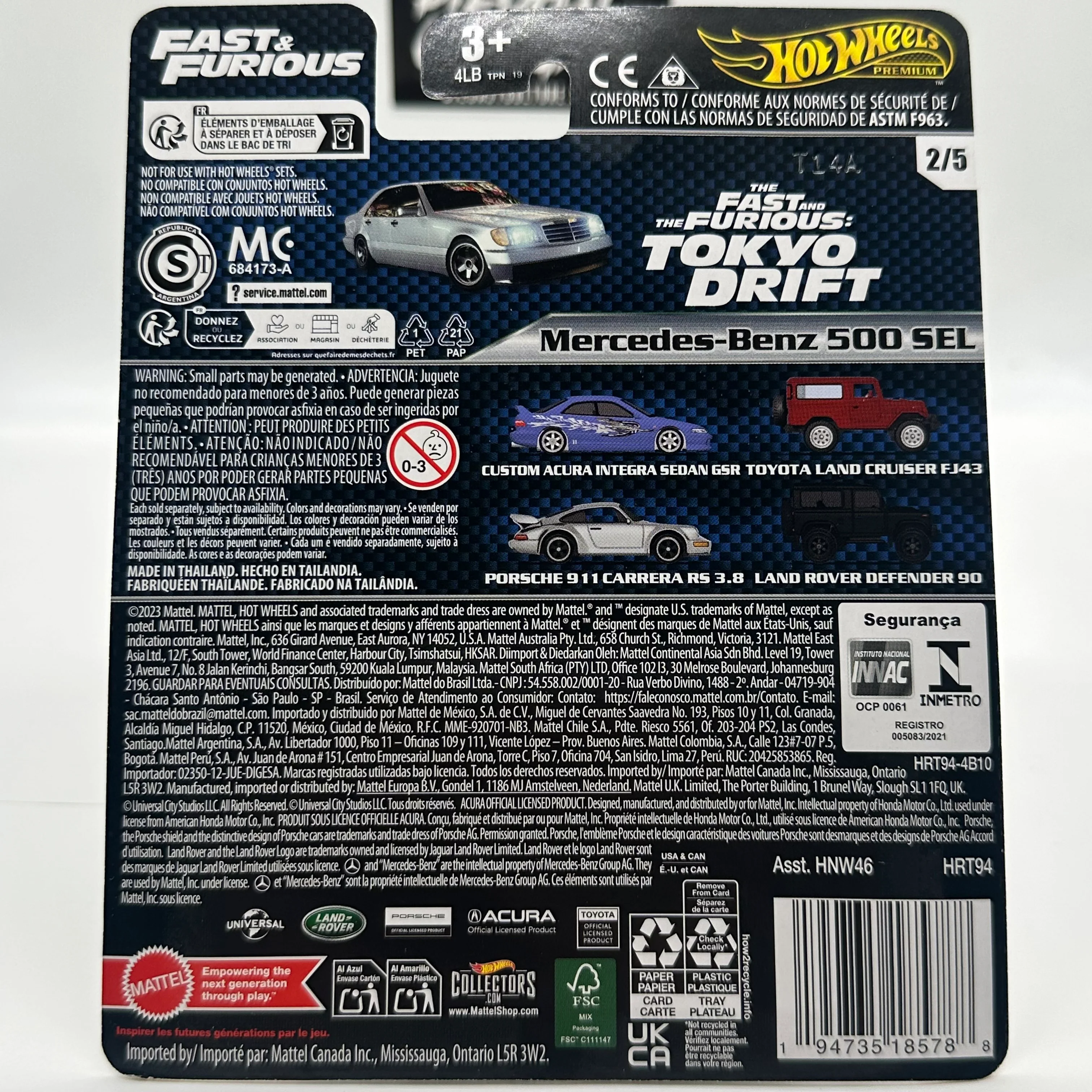 Mercedes -Benz 500 SEL FAST & FURIOUS 2/5 Hotwheels Premium - Image 2