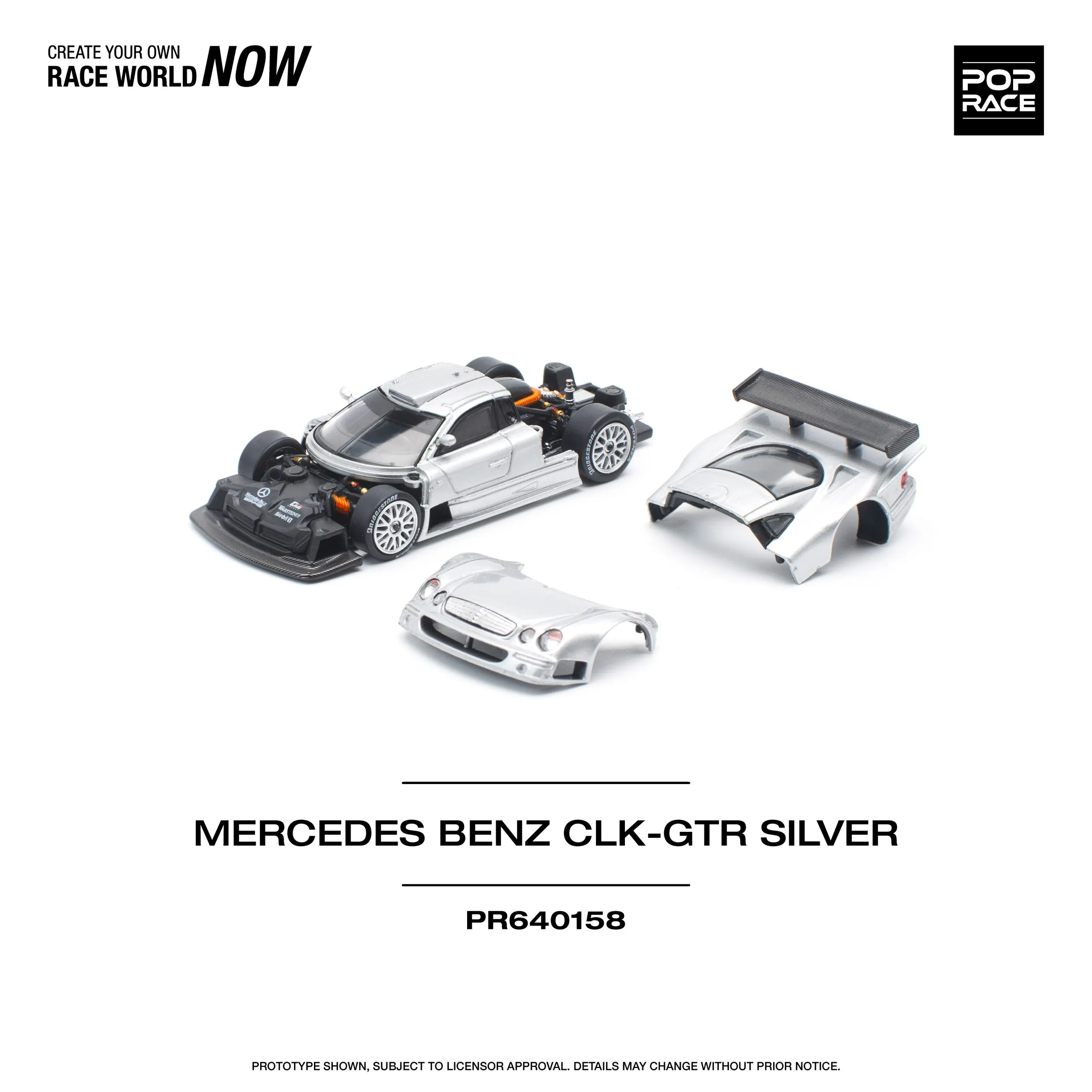Mercedes Benz AMG CLK GTR – Silver - POP RACE - Image 3