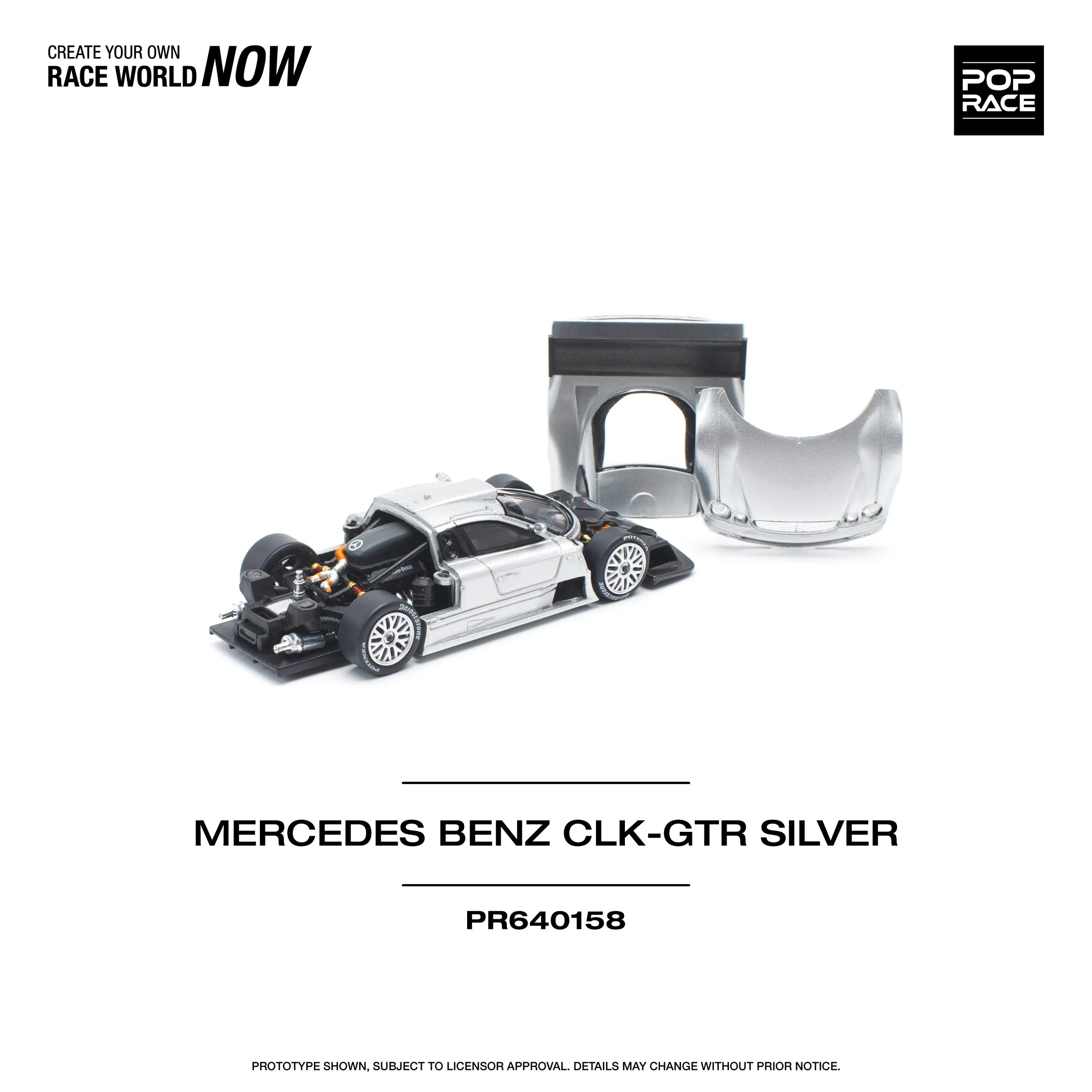 Mercedes Benz AMG CLK GTR – Silver - POP RACE - Image 4