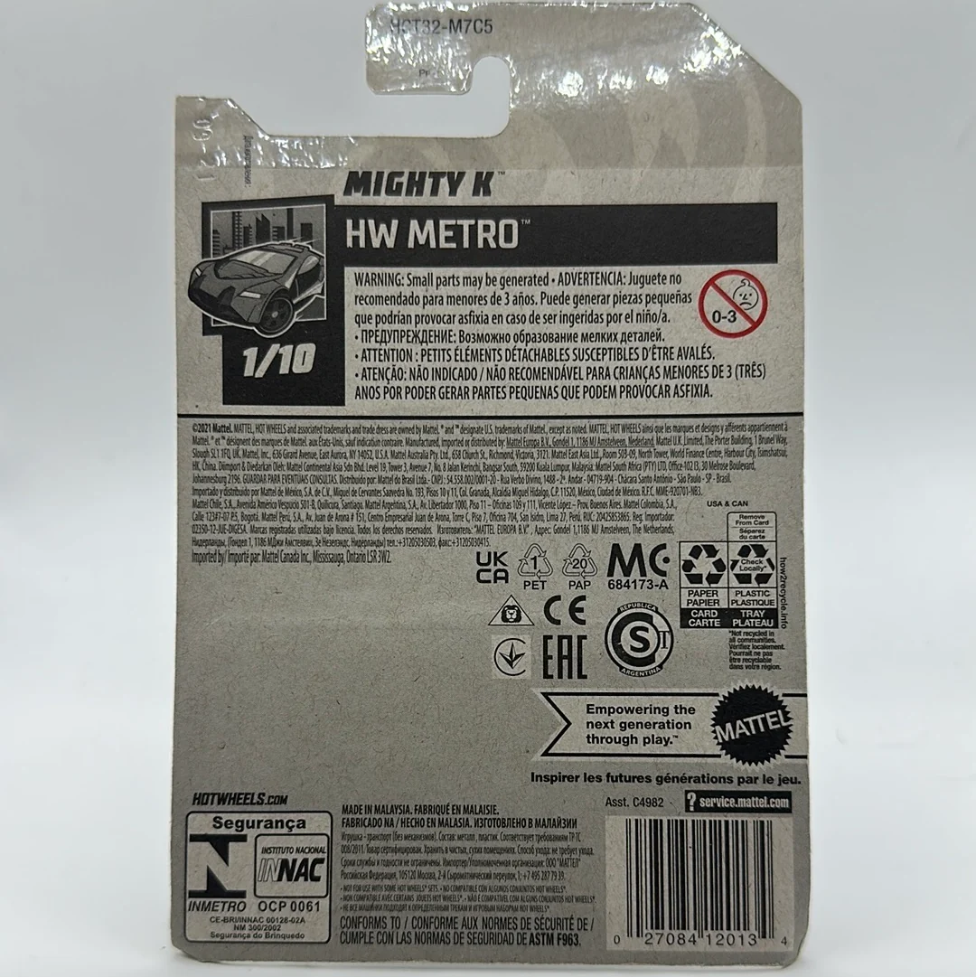 Mighty K White - HW Metro 1/10 Hotwheels Mainline 5/250 *Soft Corners* - Image 2