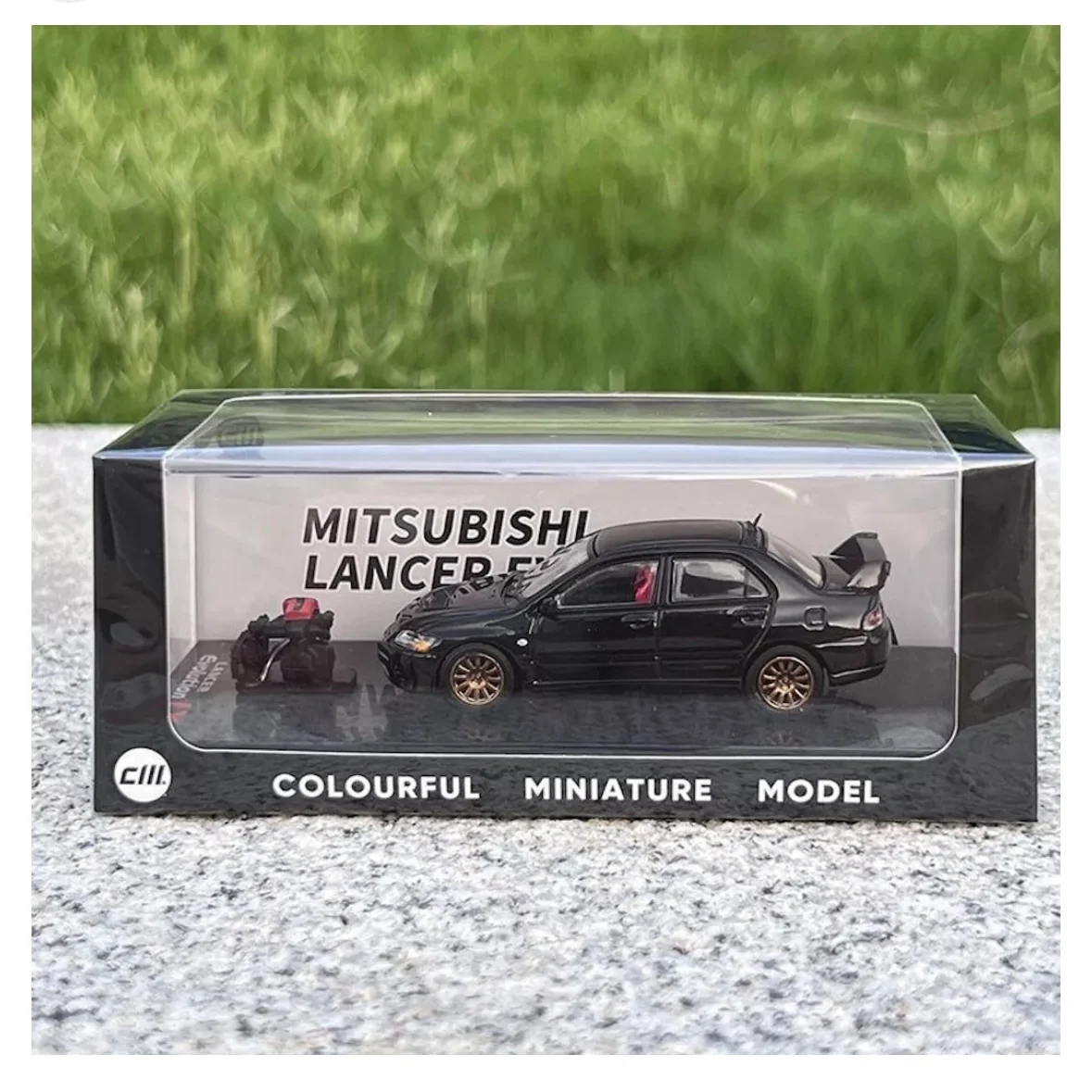 Mitsubishi Lancer EVOLUTION 9 IX (BLACK) w/Engine Sports Model CM 1:64 - Image 8