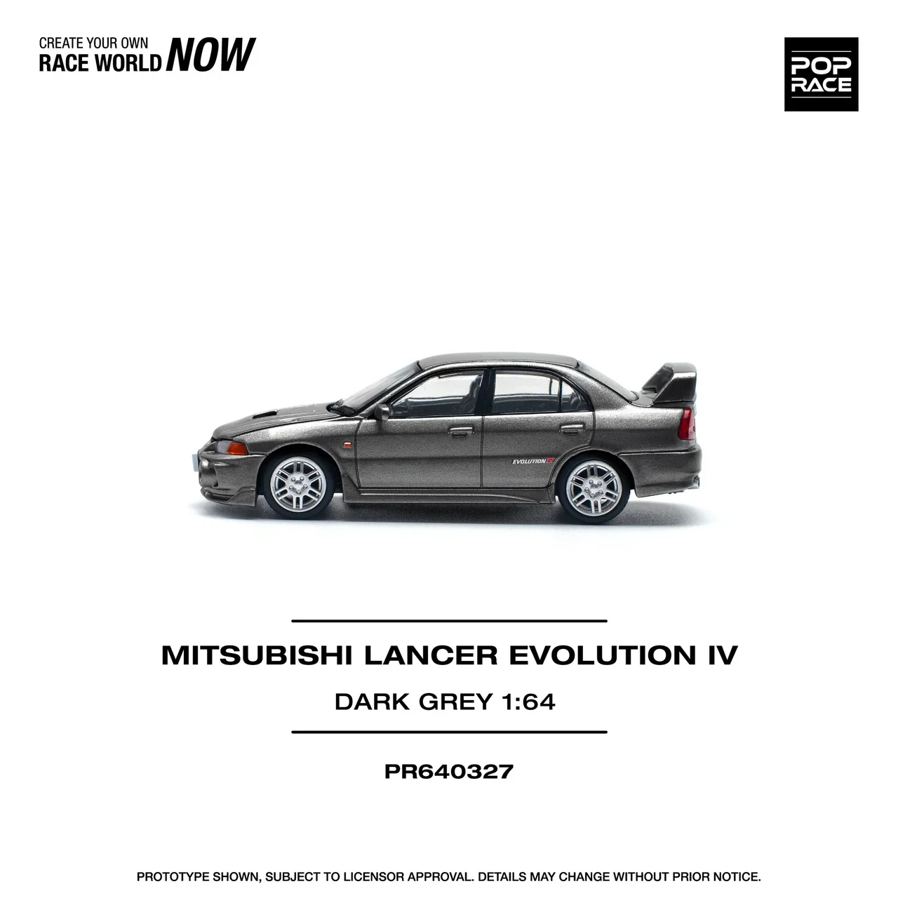Mitsubishi Lancer Evolution IV DARK GREY Pop Race 1:64 - Image 7