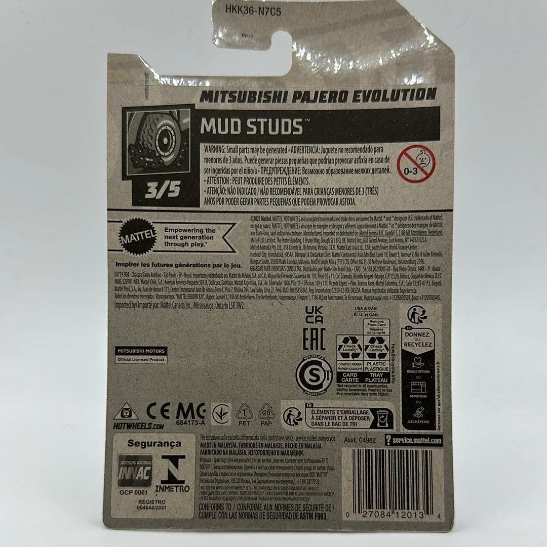 Mitsubishi Pajero Evolution Mud Studs 3/5 Hotwheels 175/250 Mainline - Image 2