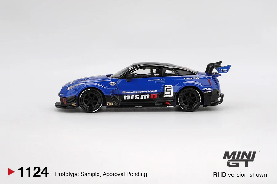 NISSAN 35GT-RR VER.12 LB-SILHOUETTE WORKS GT (BLUE) MINI GT 1:64 - Image 3
