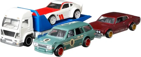 Nissan Collectors Car Transporter Box Set GMH40 - Hotwheels Premium 1:64 - Image 4