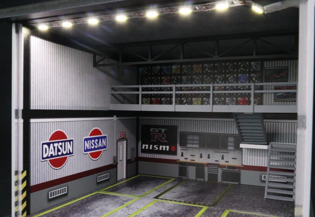 NISSAN Garage Diorama Display with LED Lights G-FANS - Image 3