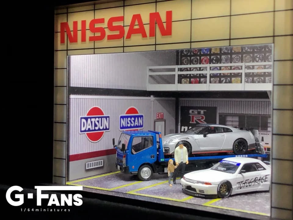 NISSAN Garage Diorama Display with LED Lights G-FANS - Image 4