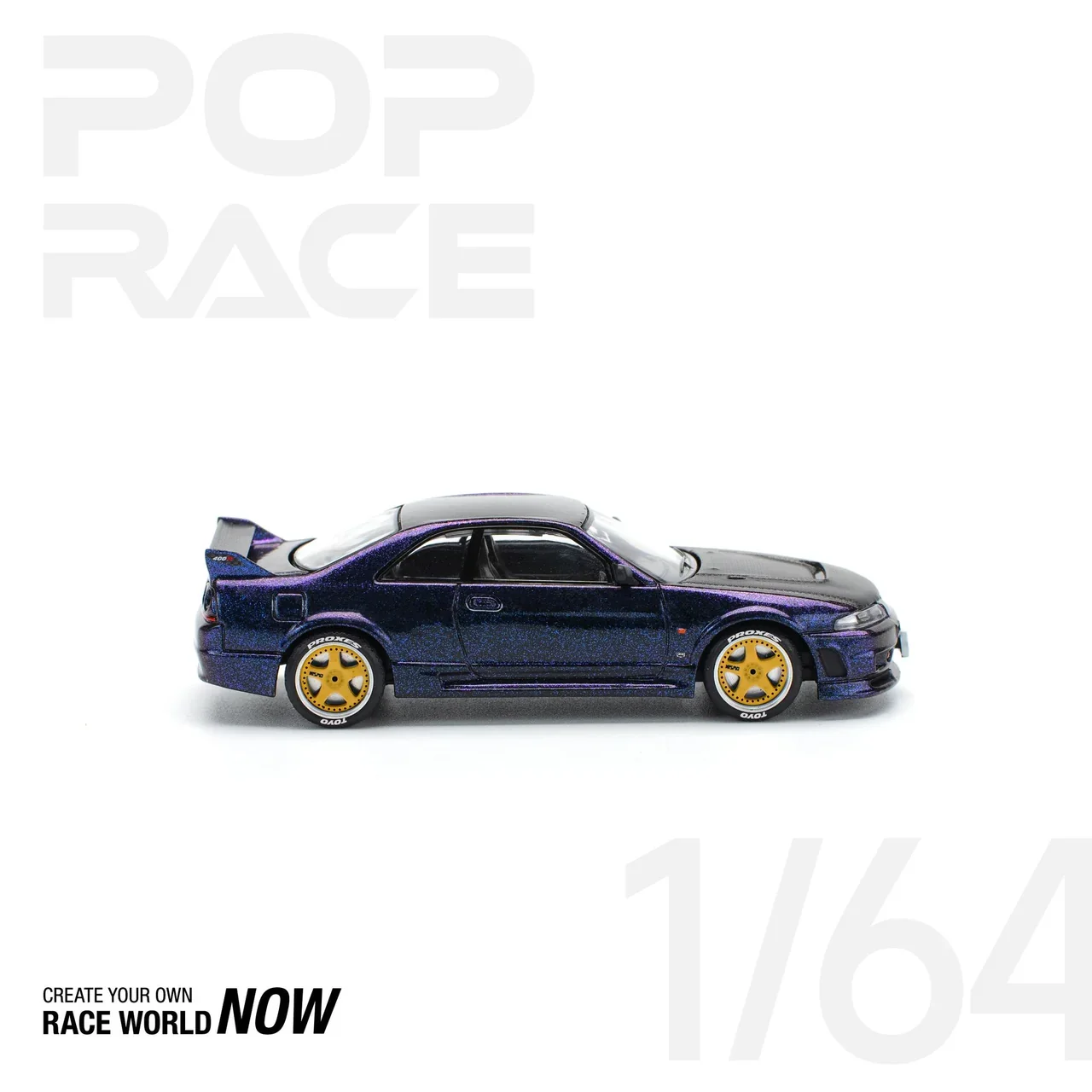 Nissan GT-R R33 NISMO - MIDNIGHT PURPLE Pop Race 1:64 - Image 3