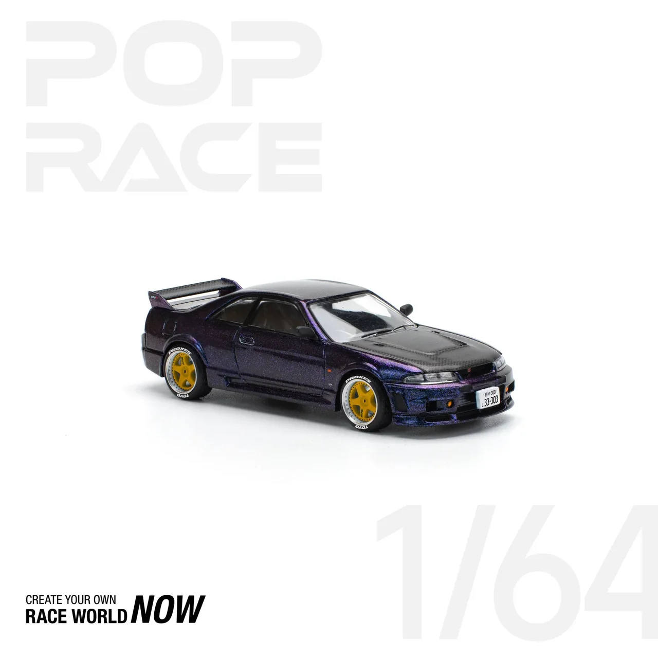 Nissan GT-R R33 NISMO - MIDNIGHT PURPLE Pop Race 1:64 - Image 4