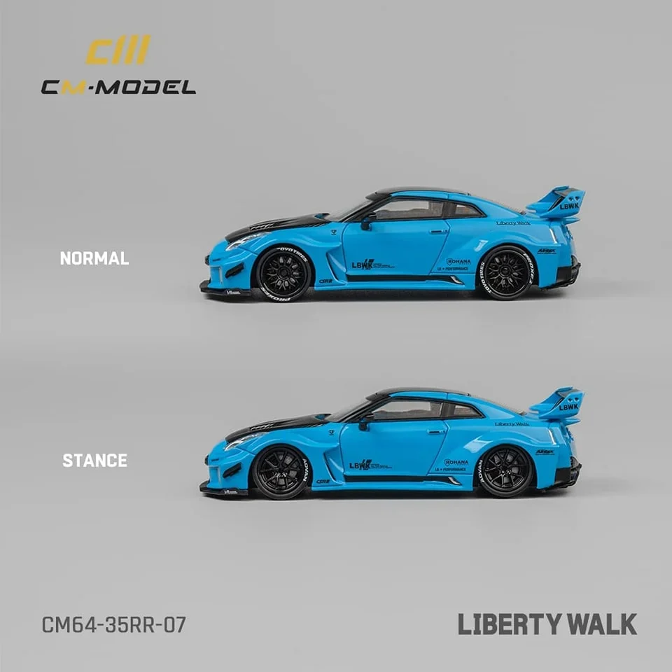 Nissan GT-R R35, Super Silhouette 35GT-RR 3.0 Baby Blue Color (Carbon-Hood) - Image 3