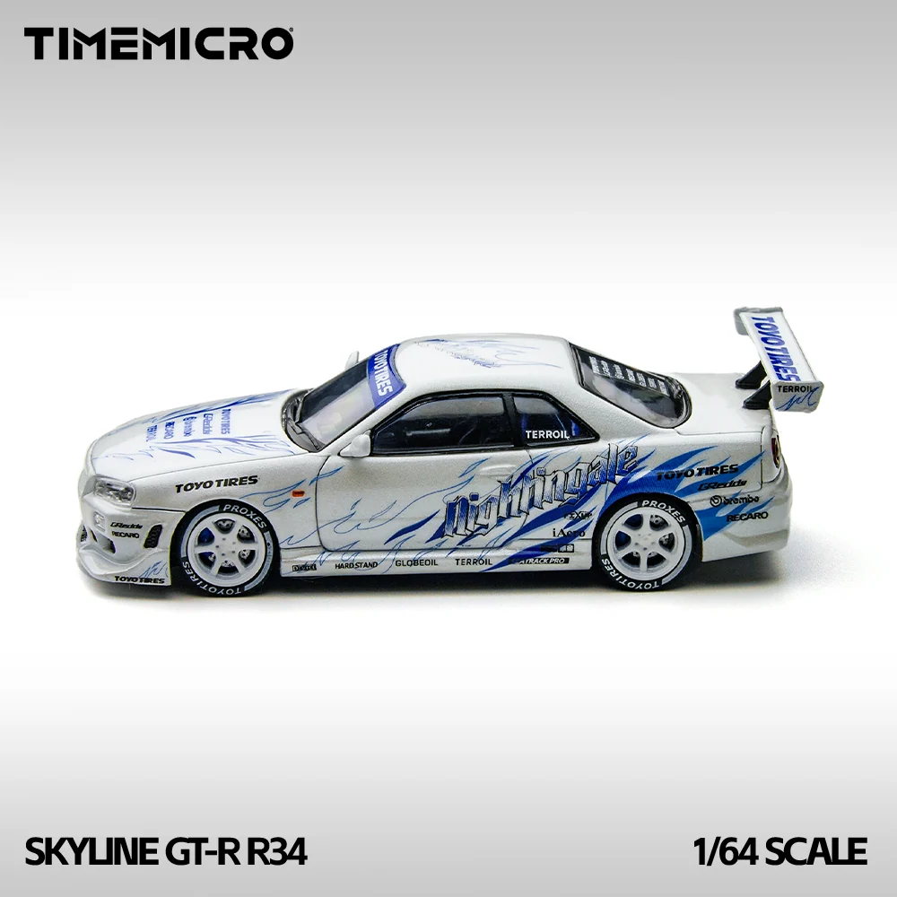 Nissan GTR R34 Skyline - Drift Spec w/ Toyo Tires 1:64 Scale - Image 4
