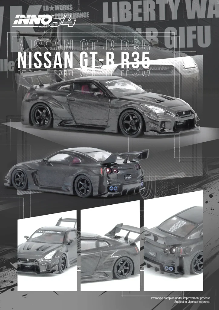 NISSAN GTR R35 35GT-RR LB-SUPER SILHOUETTE (FULL CARBON) INNO64 - Image 2