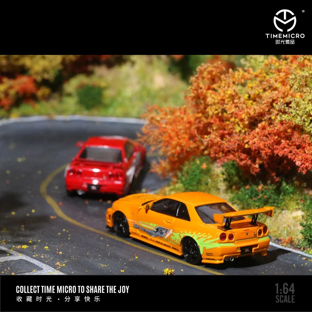 Nissan GTR34 Orange - Fast & Furious *LIMITED TO 999pcs* TimeMicro 1:64 - Image 3