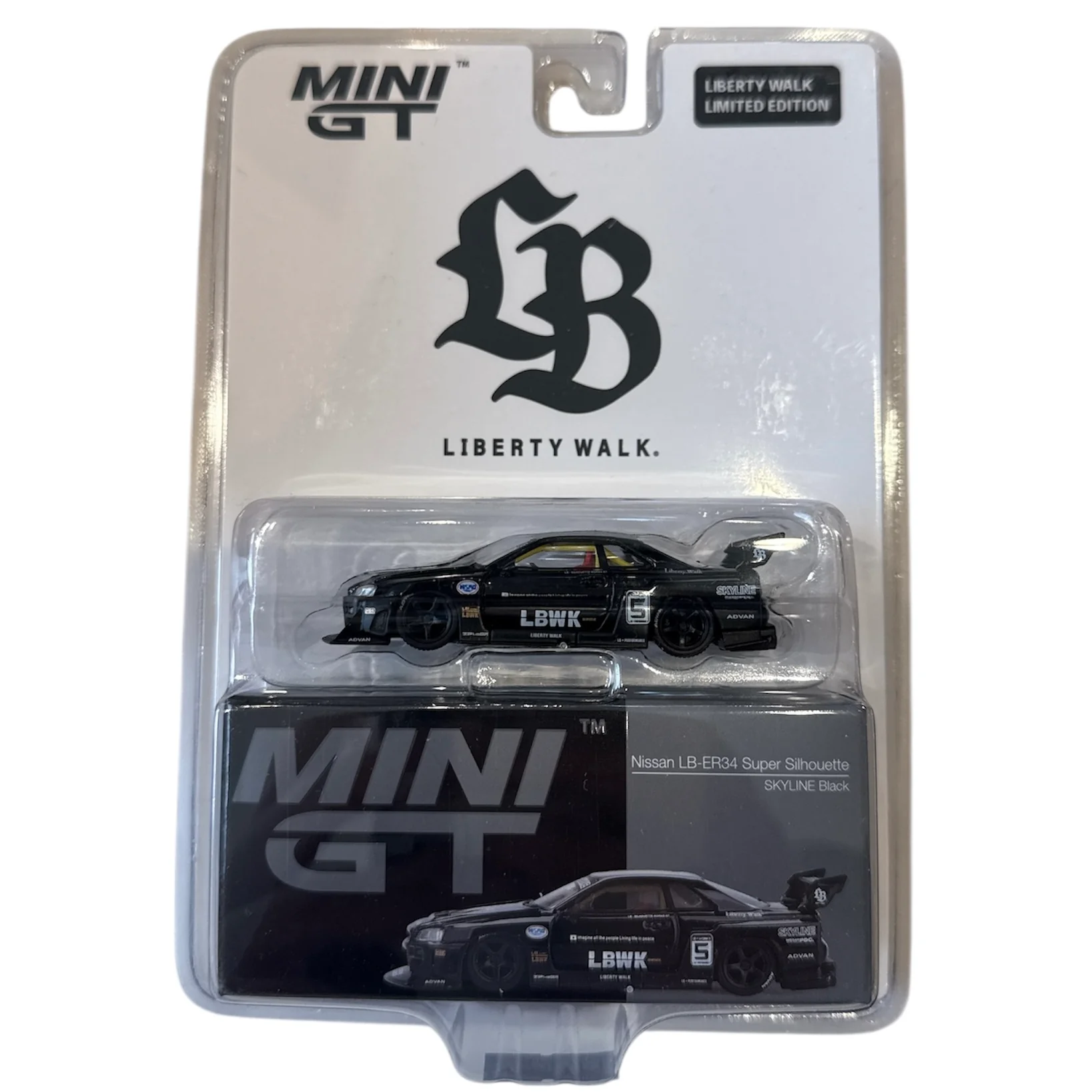 Nissan LB-ER34 Super Silhouette Black *LBWK EXCLUSIVE* Blister