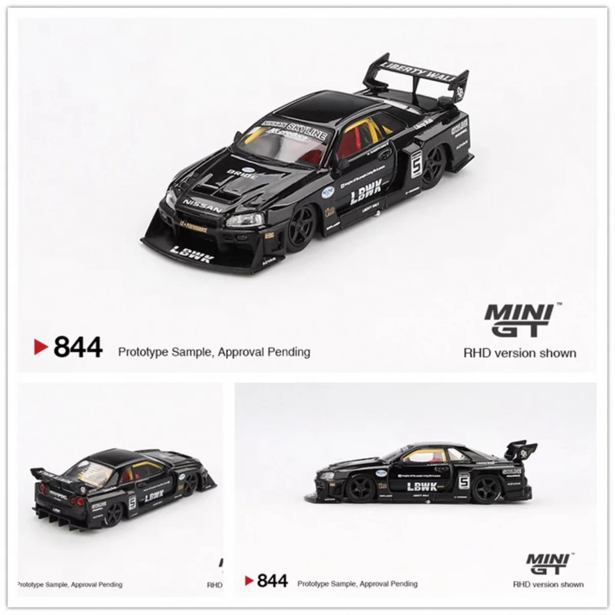 Nissan LB-ER34 Super Silhouette SKYLINE Black - MGT00844 Mini GT 1:64 - Image 3