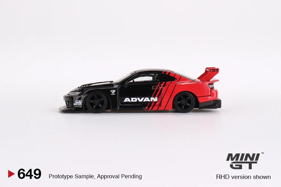 NISSAN LB-SUPER SILHOUETTE S15 SILVIA (ADVAN) MINI GT MGT00649 1:64 Scale - Image 2