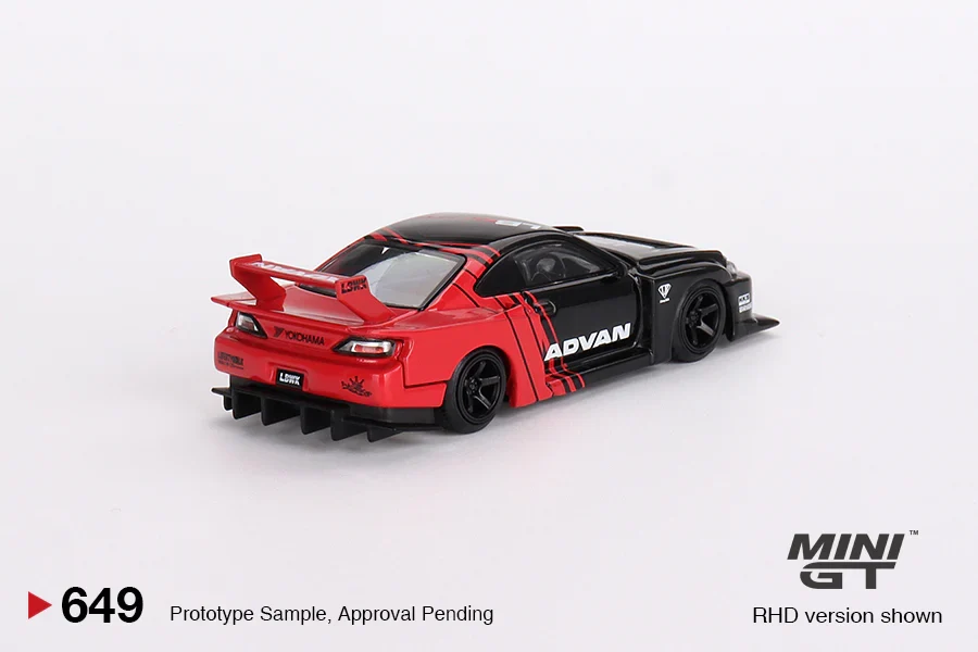 NISSAN LB-SUPER SILHOUETTE S15 SILVIA (ADVAN) MINI GT MGT00649 1:64 Scale - Image 3