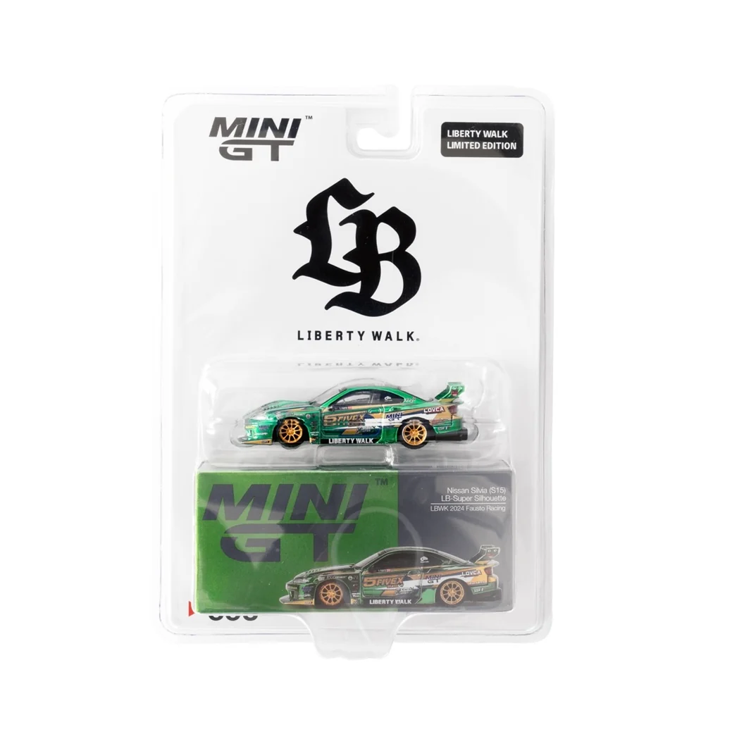 Nissan LB-Super Silhouette S15 SILVIA LBWK 2024 Fausto Racing / Blister Packaging - 1/64 MINI GT *LIBERTY WALK EXCLUSIVE* - Image 2