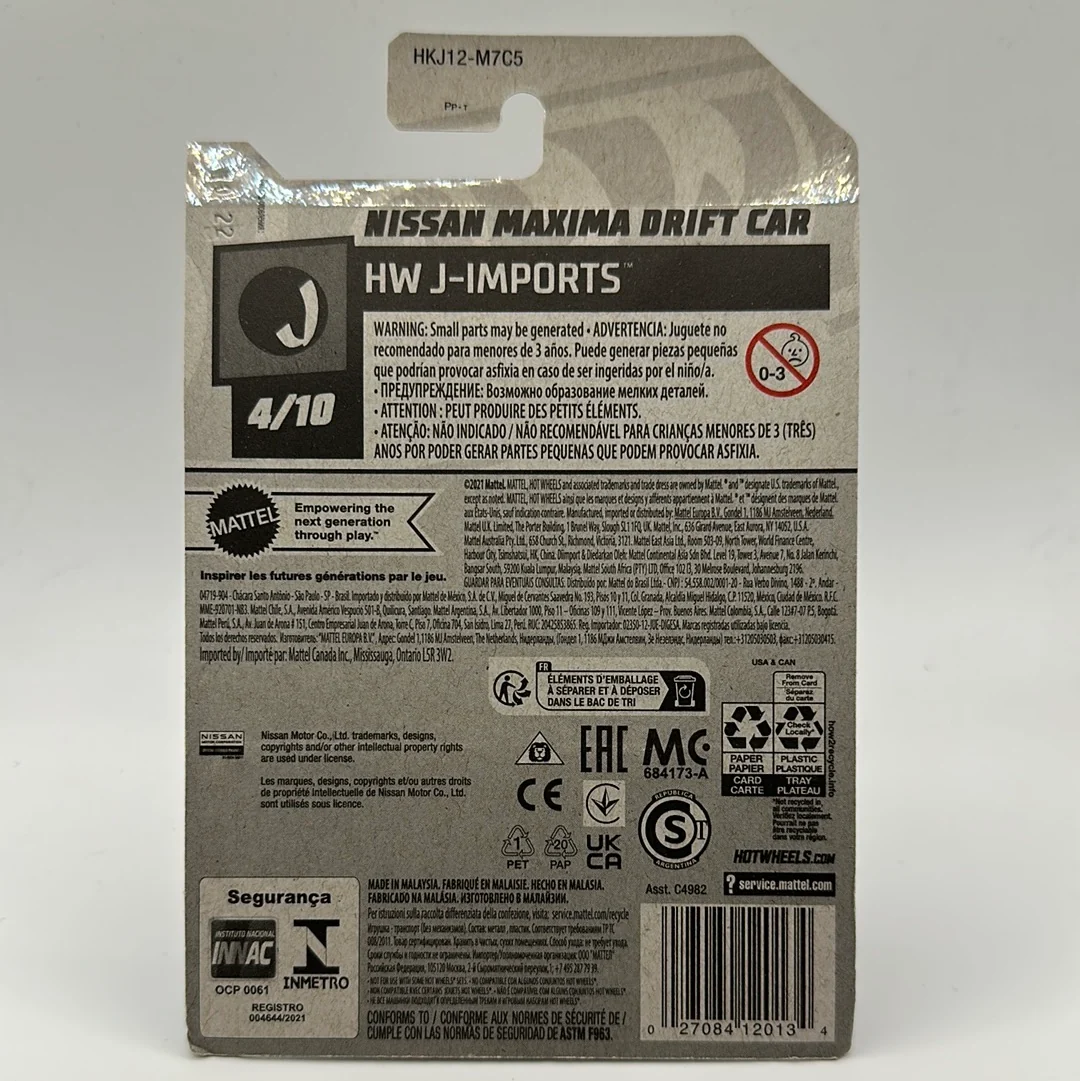 Nissan Maxima Drift Car (HW J-Imports) 4/10 Hotwheels Mainline 47/250 - Image 2