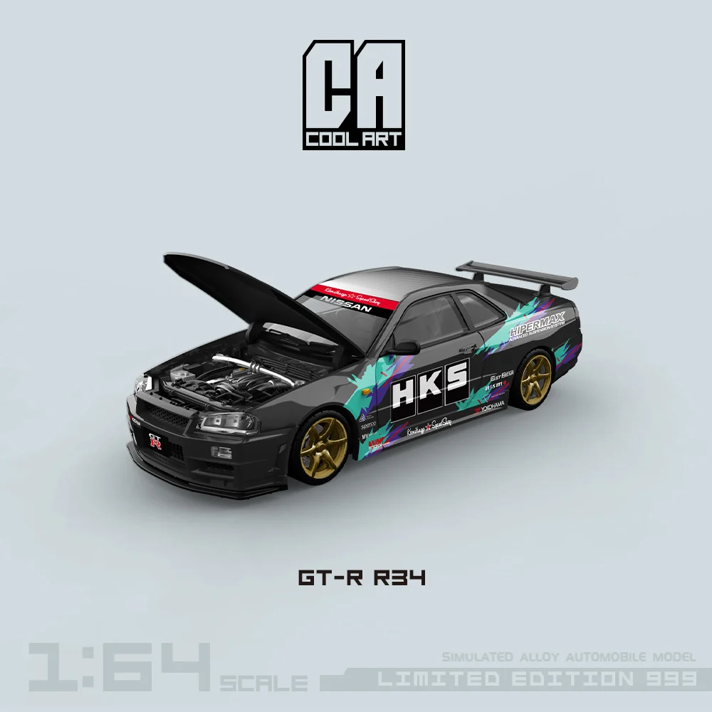 Nissan R34 HKS Openable Version - CoolArt 1:64