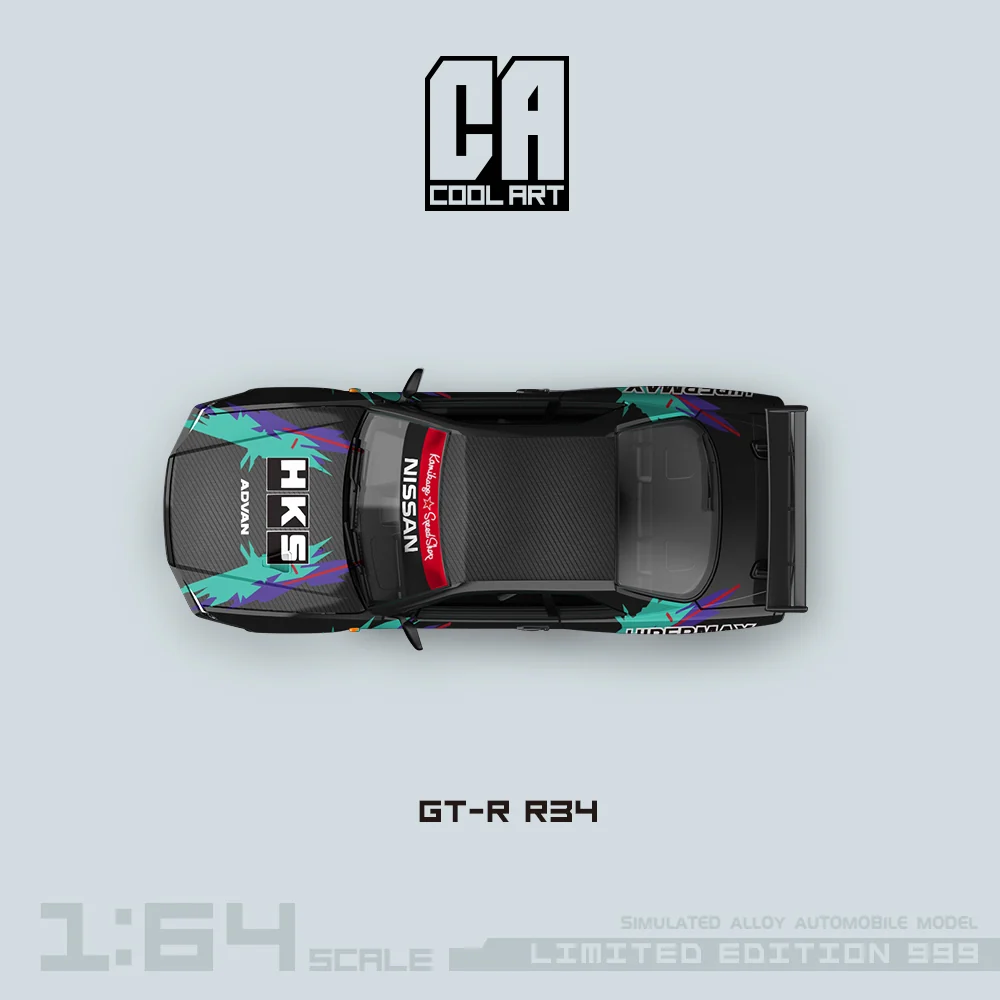 Nissan R34 HKS Openable Version - CoolArt 1:64 - Image 5