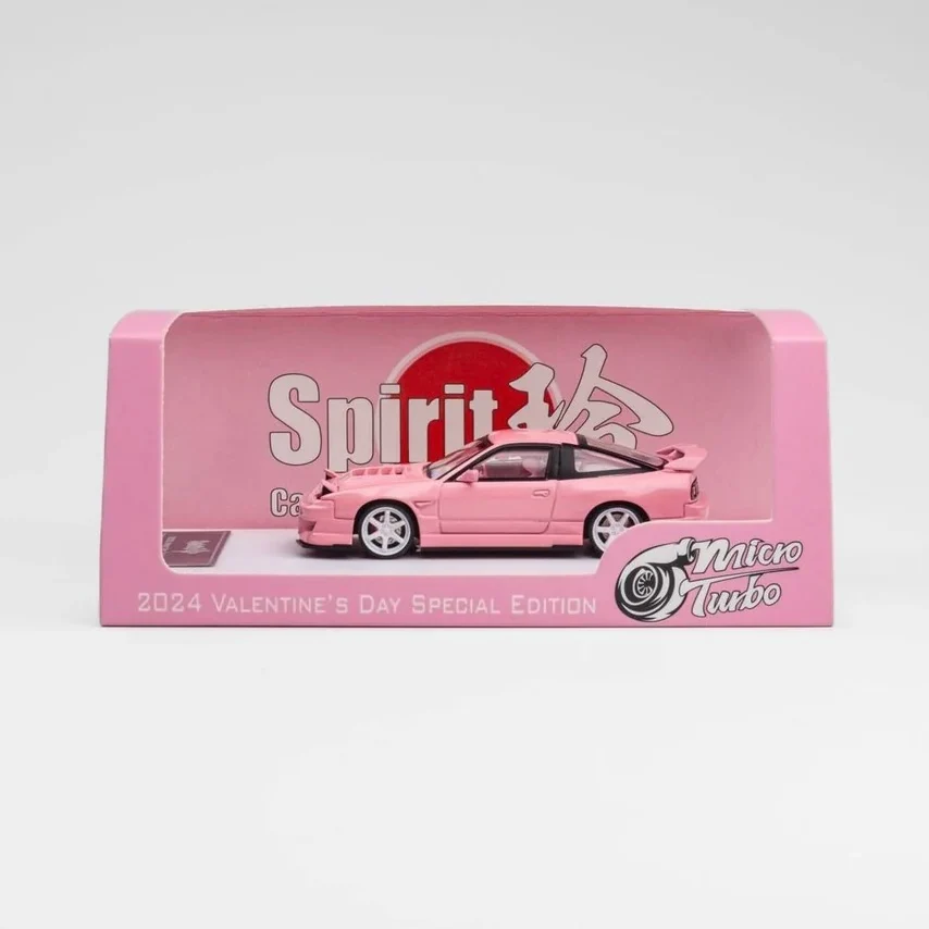 Nissan S13 180SX Pink Valentine Day Special Edition 2024 - Micro Turbo 1:64