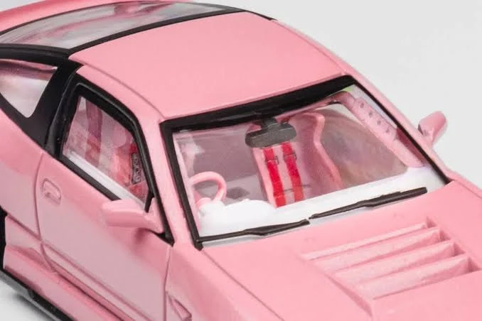 Nissan S13 180SX Pink Valentine Day Special Edition 2024 - Micro Turbo 1:64 - Image 3