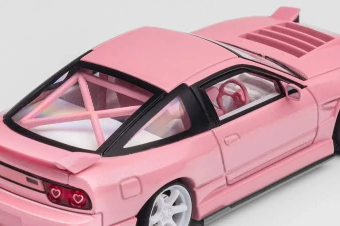 Nissan S13 180SX Pink Valentine Day Special Edition 2024 - Micro Turbo 1:64 - Image 4