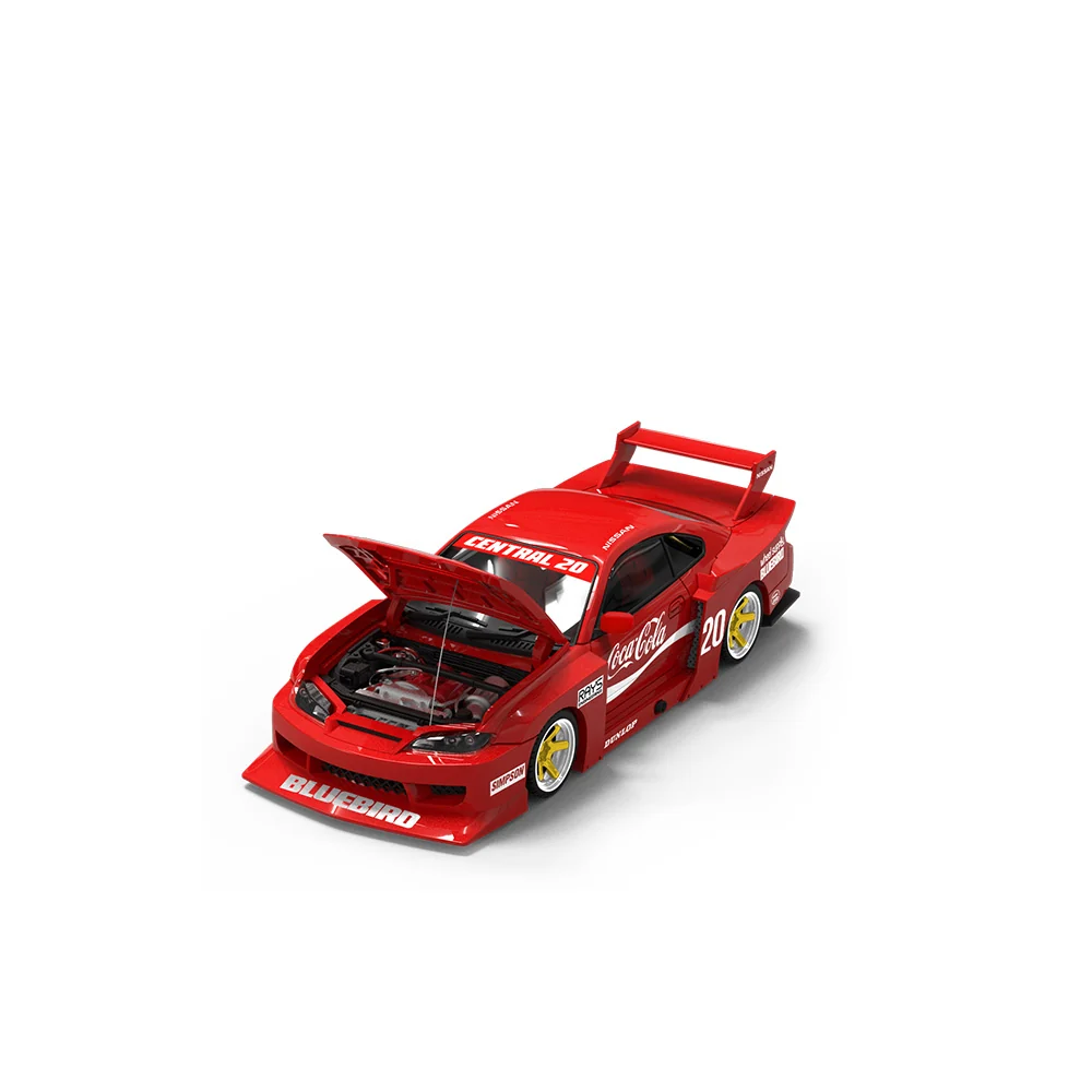 Nissan S15 LBWK Coca-Cola *LIMITED TO 999pcs* Supcar 1:64 - Image 3