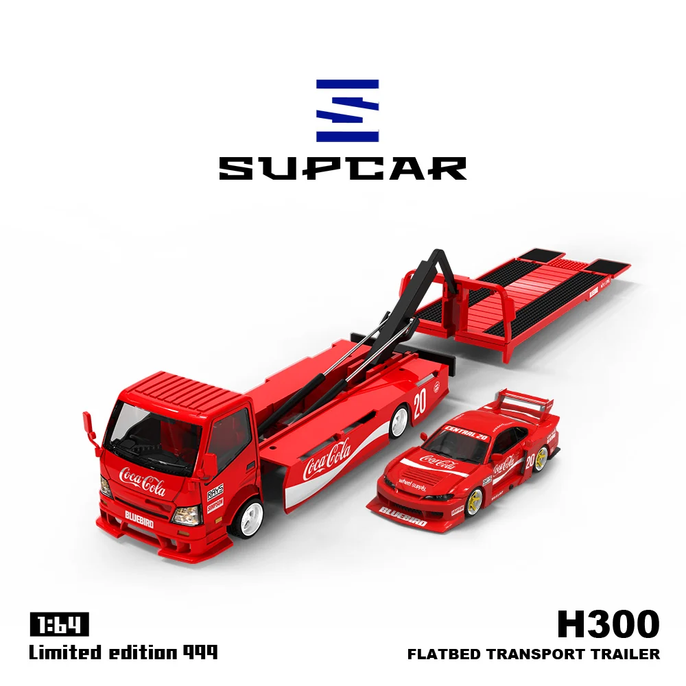 Nissan S15 LBWK & Transport Trailer Coca Cola Set - *LIMITED TO 999pcs* Supcar H300 - Image 2