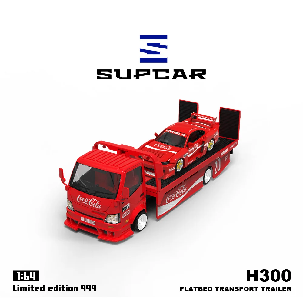 Nissan S15 LBWK & Transport Trailer Coca Cola Set - *LIMITED TO 999pcs* Supcar H300 - Image 3