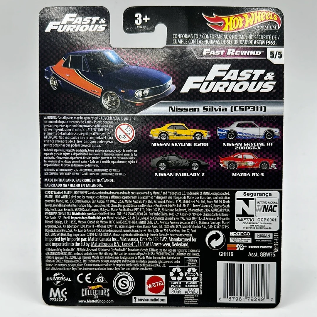 Nissan Silvia (CSP311) Fast Rewinds 5/5 Hotwheels Premium Fast & Furious - Image 2