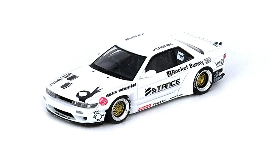 NISSAN SILVIA S13 V2 PANDEM ROCKET BUNNY (WHITE) INNO64 1:64 - Image 2